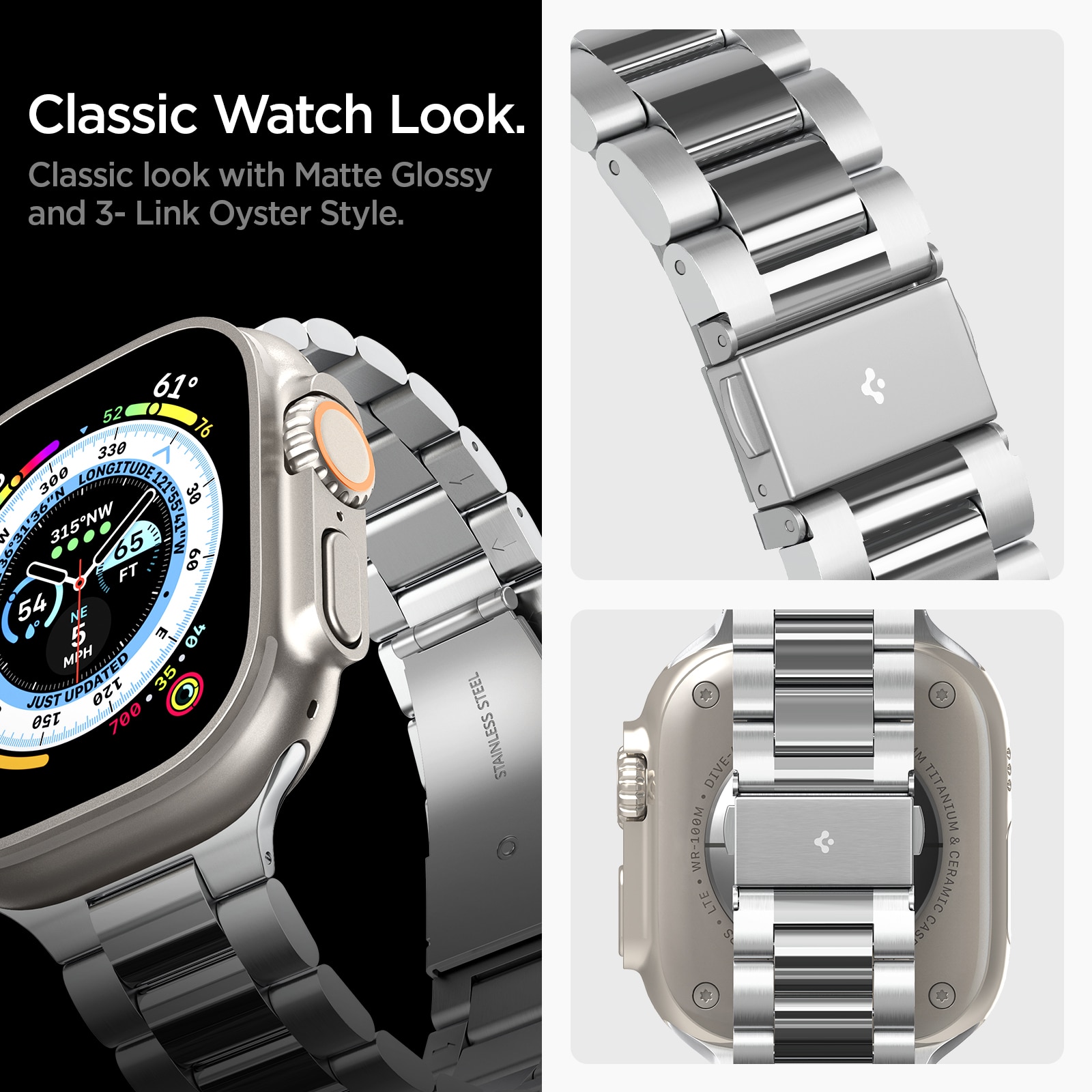 Bracelet Modern Fit 316L Apple Watch 44mm Argent