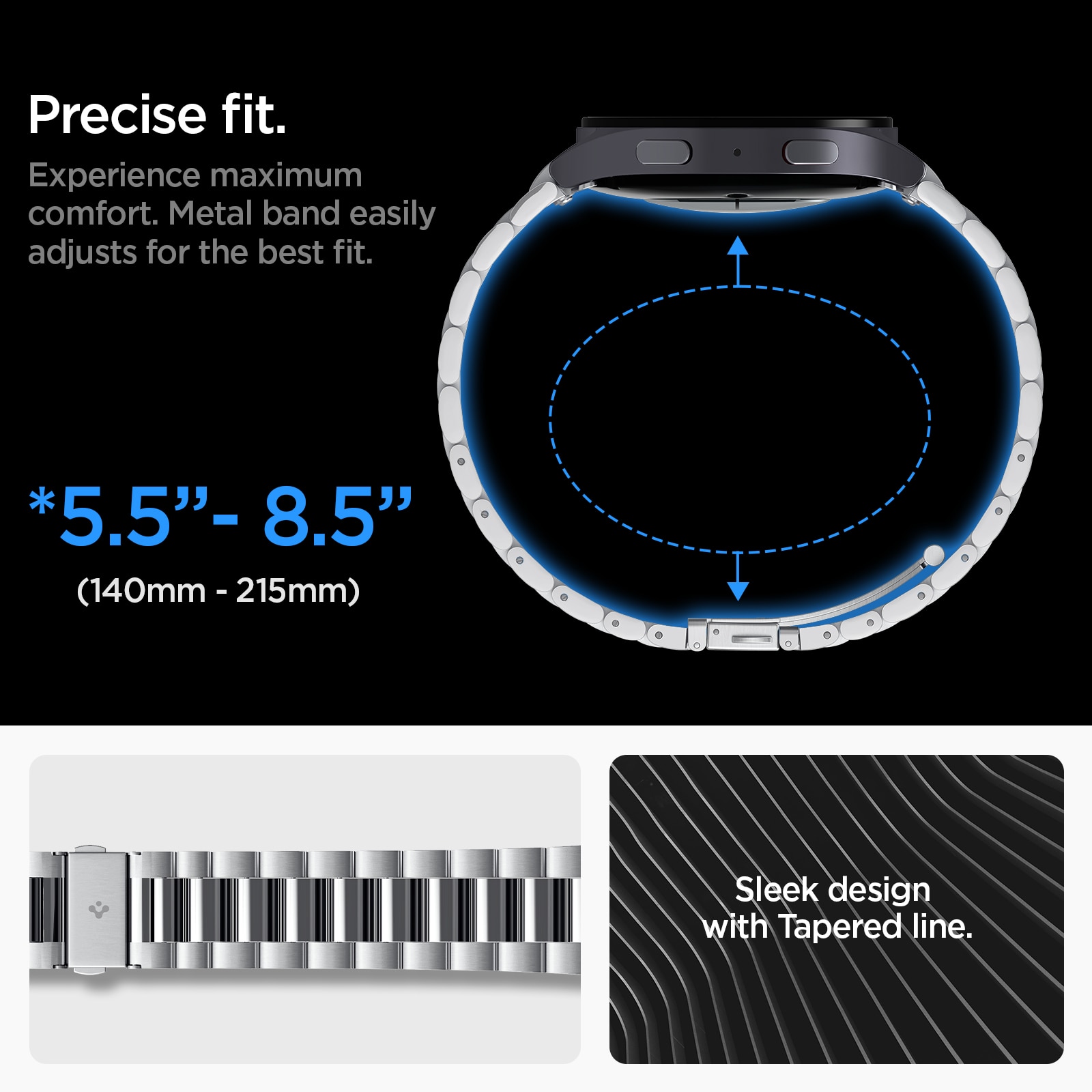 Bracelet Modern Full-Fit Samsung Galaxy Watch 7 40mm, Silver
