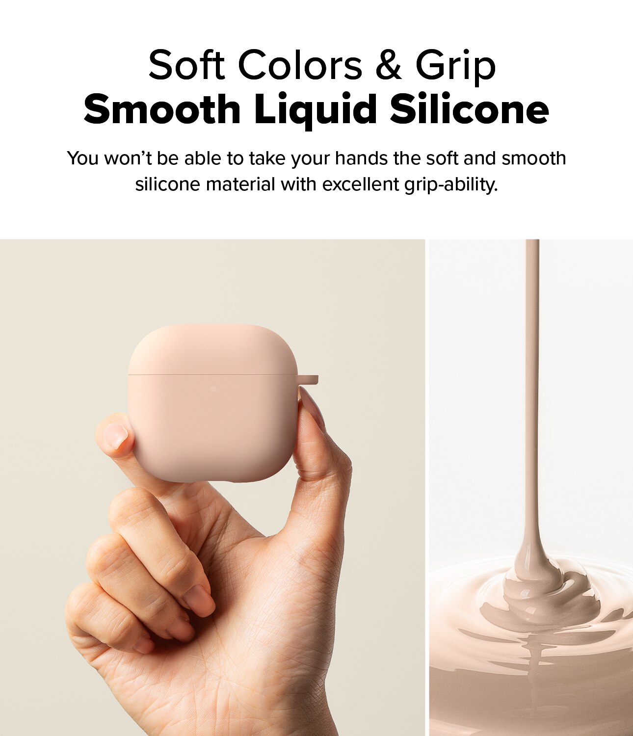 Silicone Coque Apple AirPods 4 Pink Sand