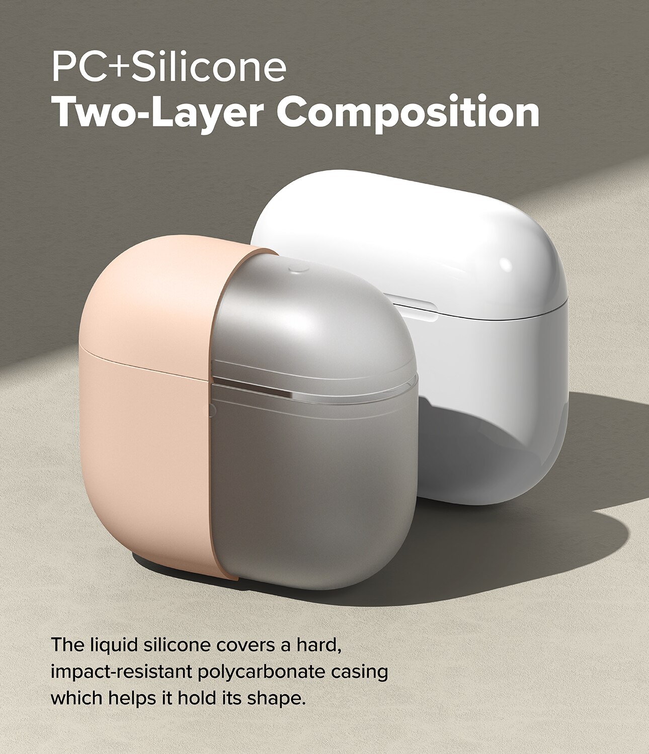 Silicone Coque Apple AirPods 4 Pink Sand