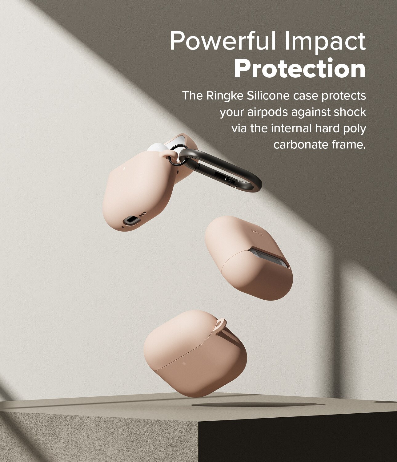 Silicone Coque Apple AirPods 4 Pink Sand