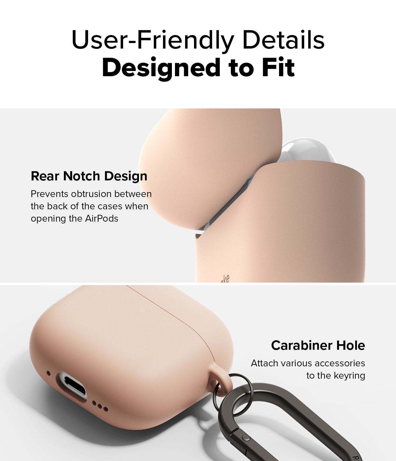 Silicone Coque Apple AirPods 4 Pink Sand