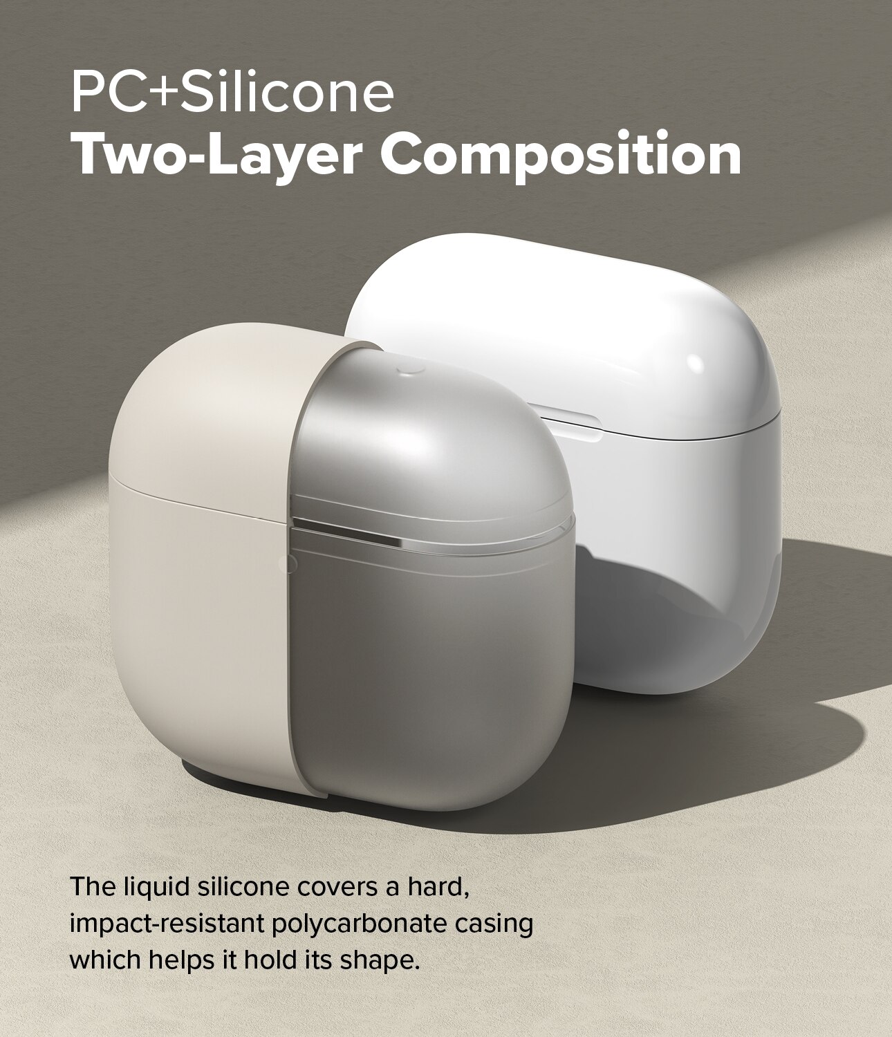 Silicone Coque Apple AirPods 4 Stone