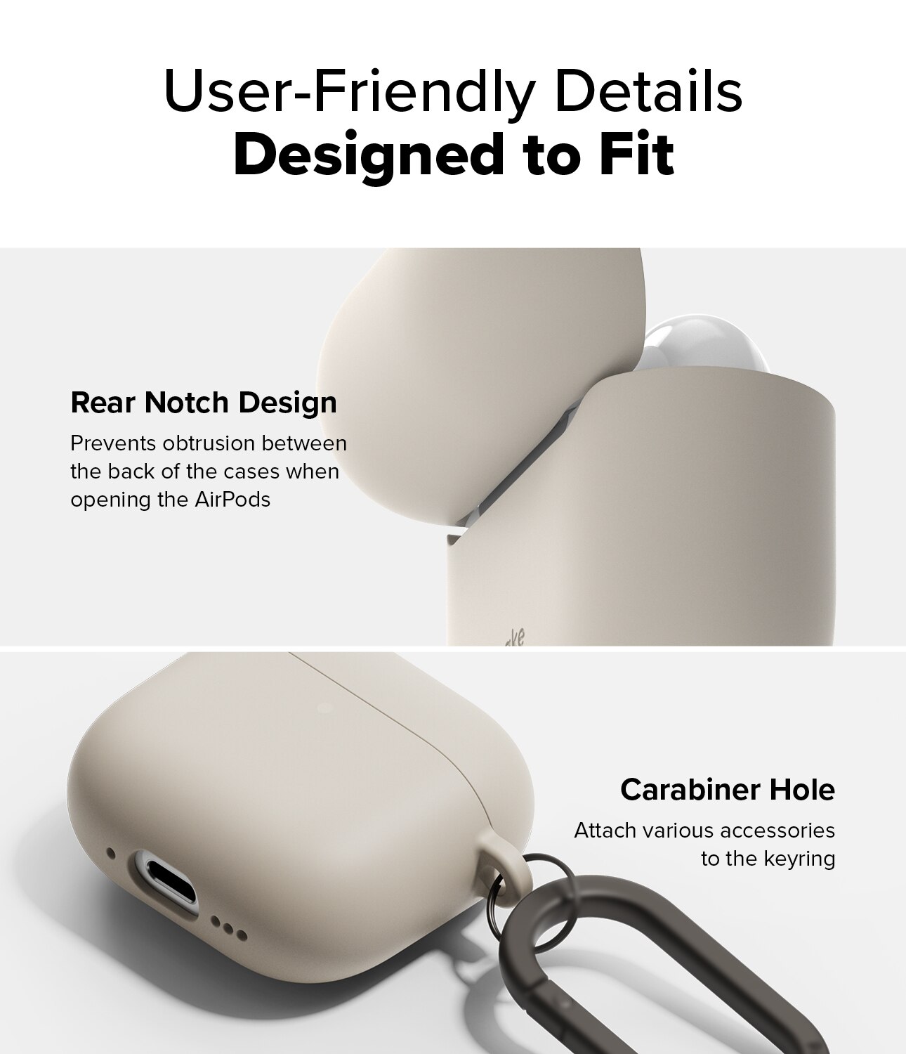 Silicone Coque Apple AirPods 4 Stone