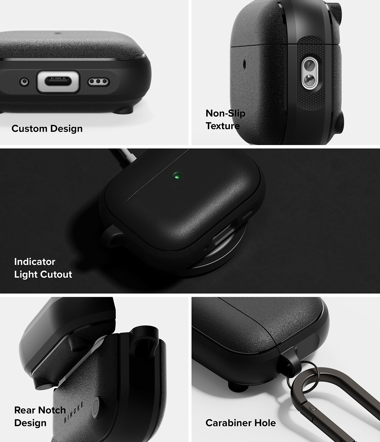 Coque Onyx Magnetic Apple AirPods Pro 3, Noir