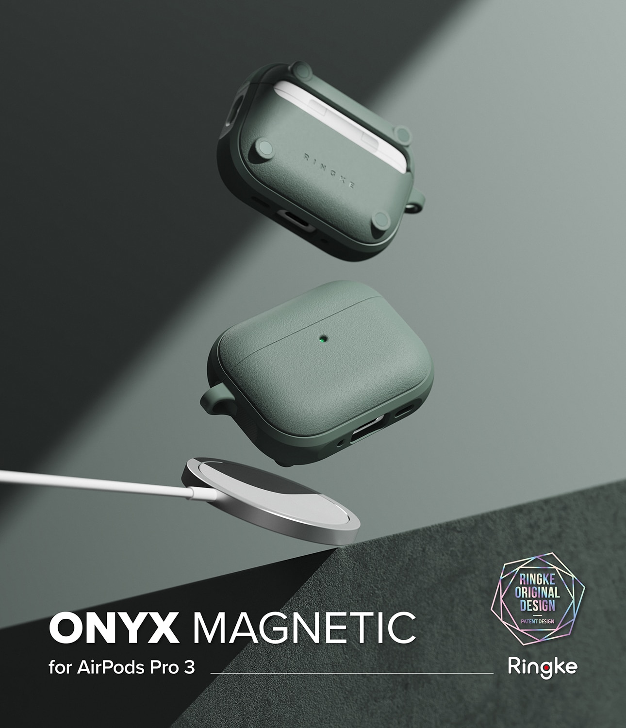 Coque Onyx Magnetic Apple AirPods Pro 3, Sage Green