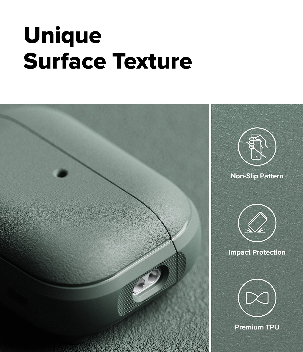 Coque Onyx Magnetic Apple AirPods Pro 3, Sage Green