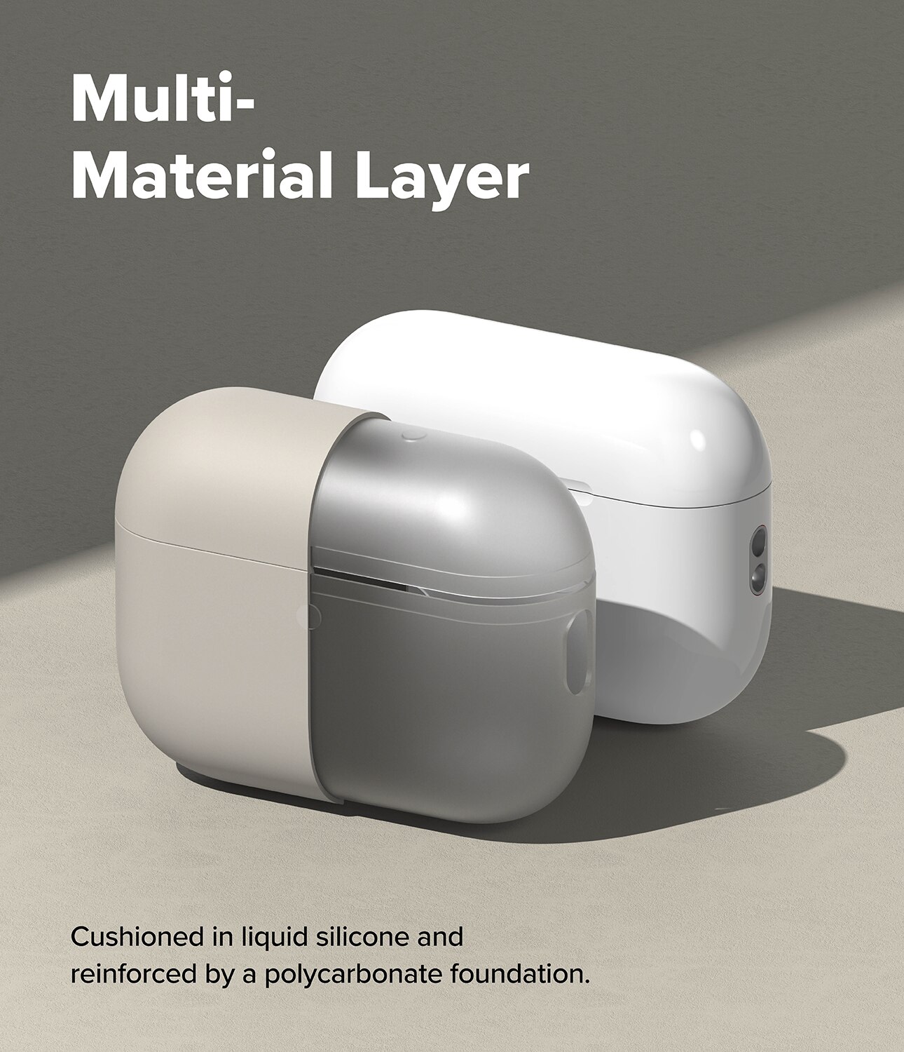Silicone Coque Apple AirPods Pro 3 Stone