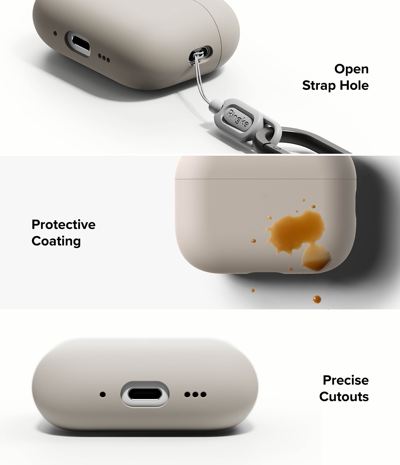 Silicone Coque Apple AirPods Pro 3 Stone