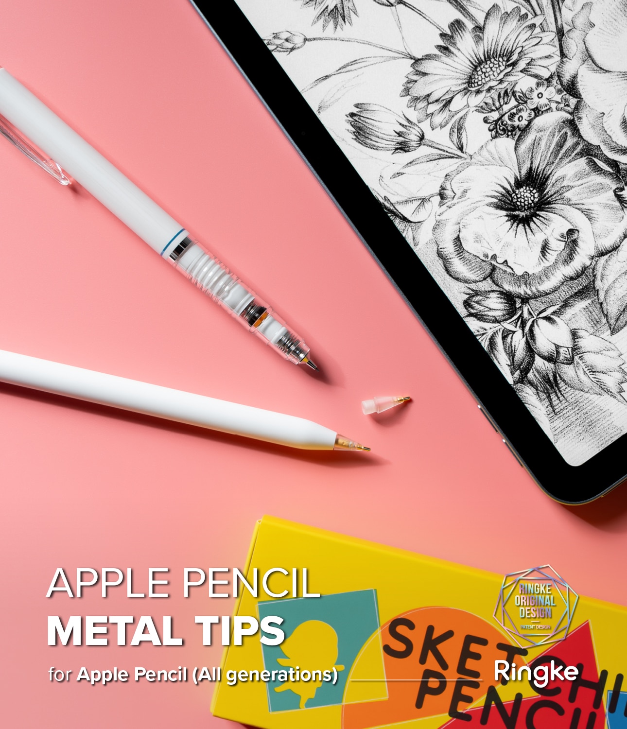 Metal Tip Apple Pencil (3pièces), blanc