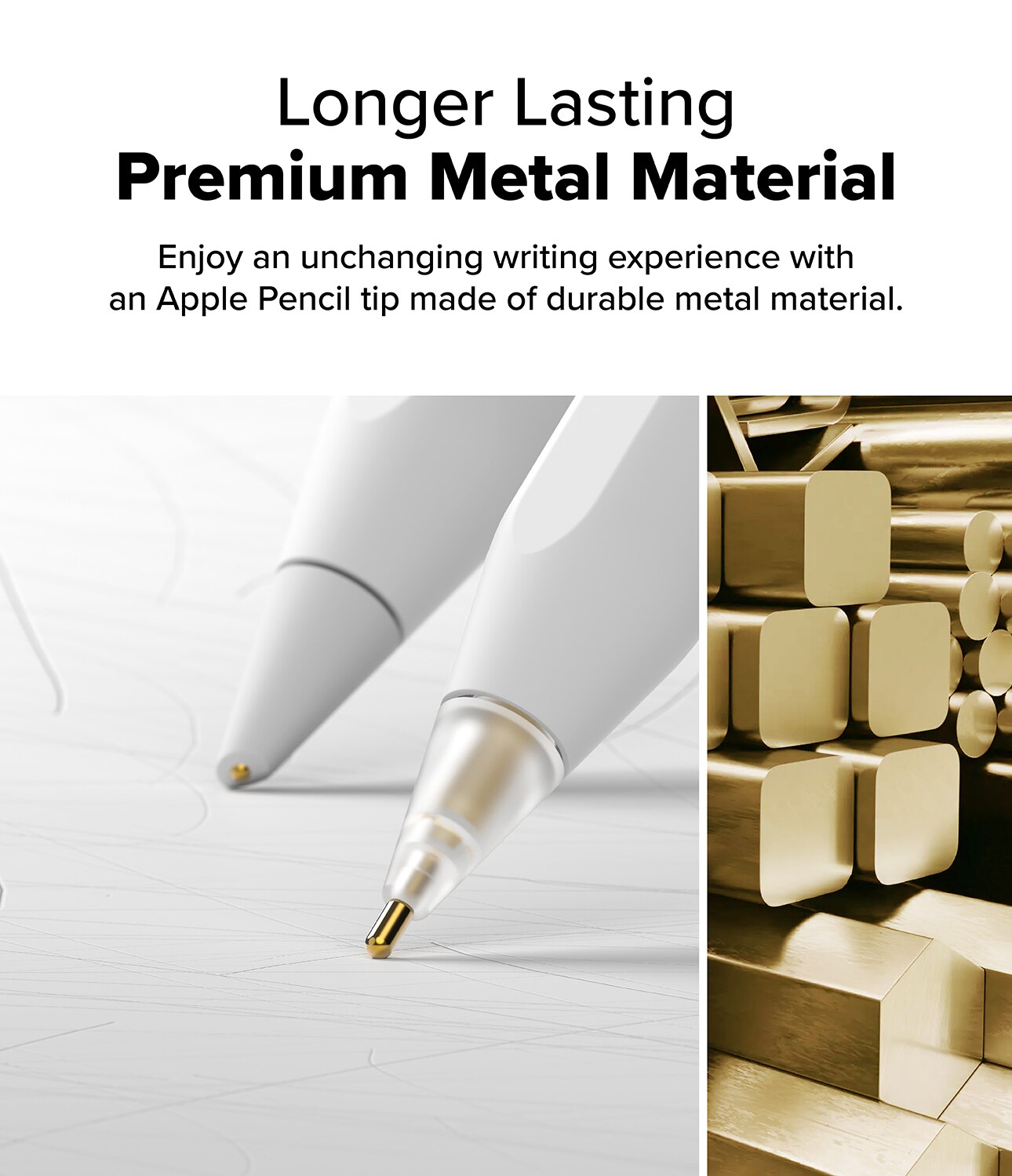 Metal Tip Apple Pencil (3pièces), blanc
