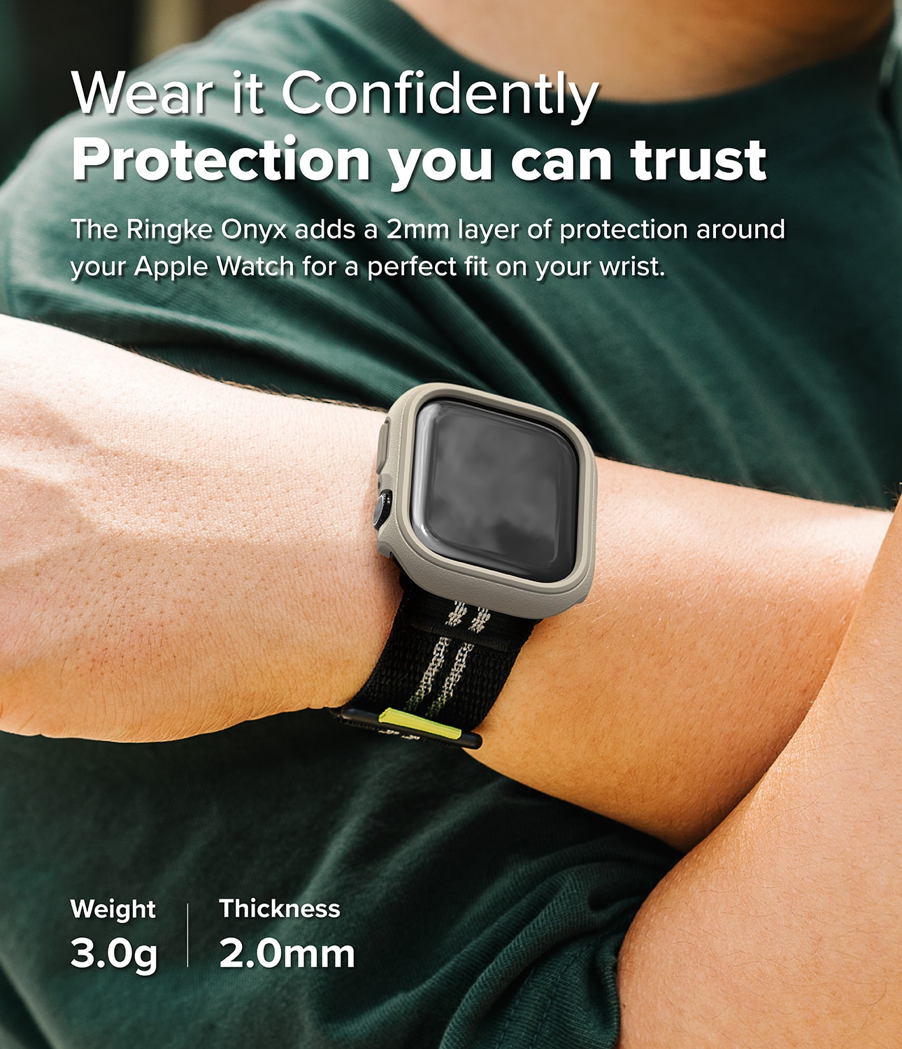 Coque Onyx Apple Watch Series 10 46mm, Grey Sand