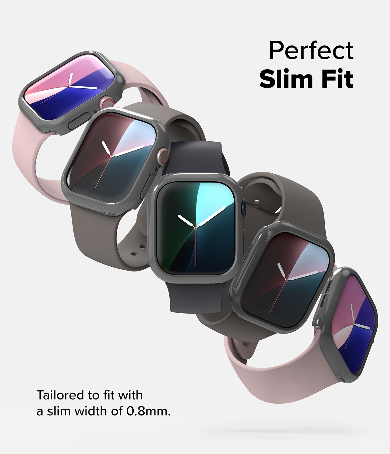 Coque Slim (2 pièces) Apple Watch Series 10 42mm, Multi-couleur / motif