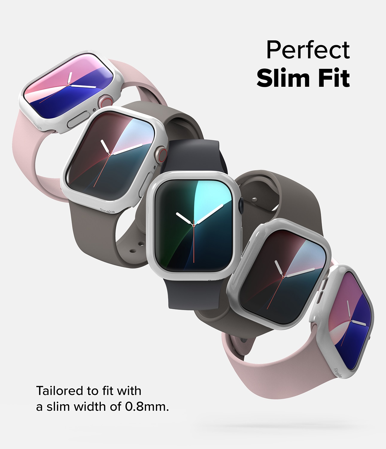 Coque Slim (2 pièces) Apple Watch Series 10 42mm, Multi-couleur / motif