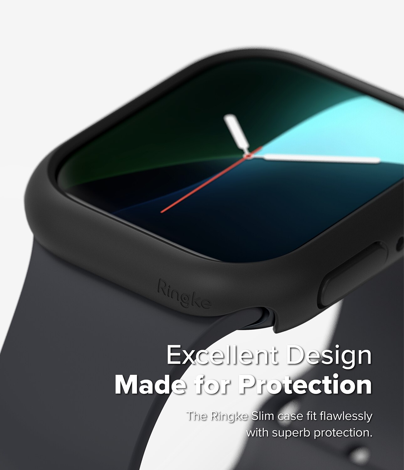Coque Slim (2 pièces) Apple Watch Series 10 46mm, Matte Black & Clear