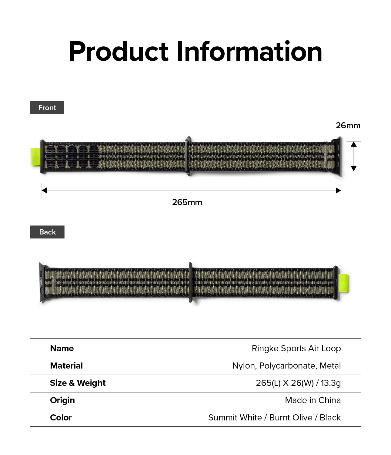 Sports Air Loop Band Apple Watch 42mm, Burnt Olive