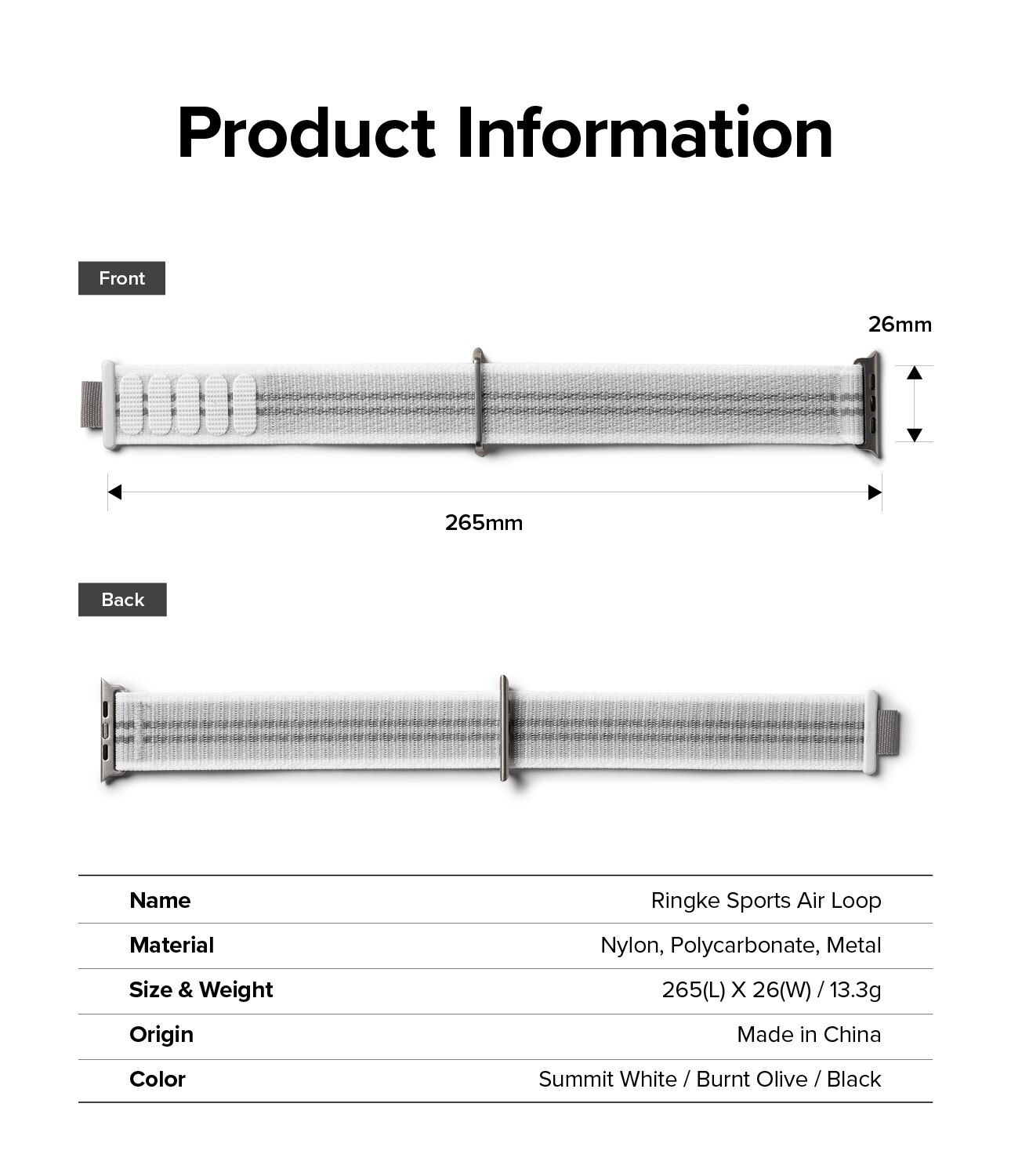 Sports Air Loop Band Apple Watch Ultra 2 49mm, Summit White