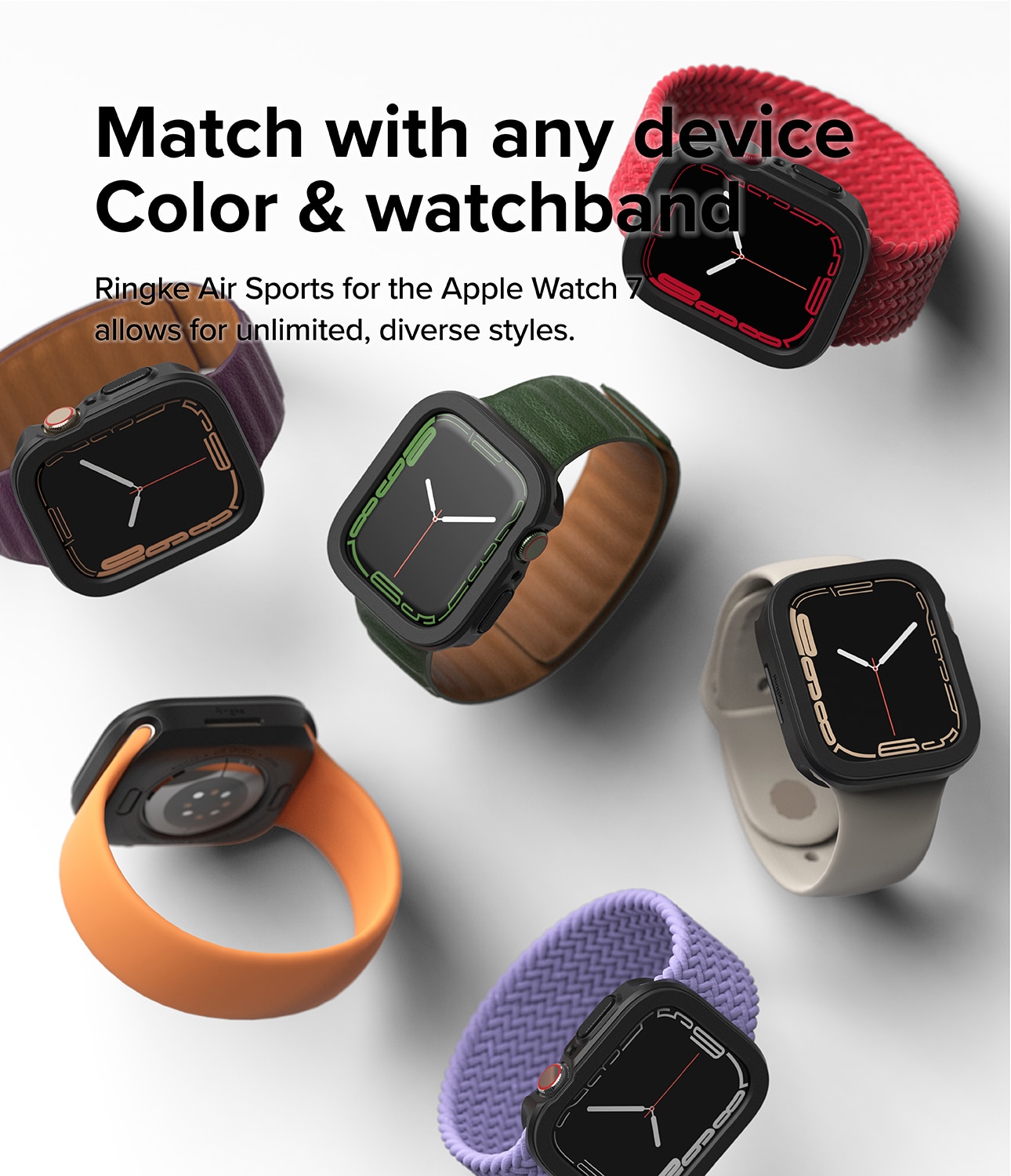 Coque Air Sports Apple Watch Series 8 45mm Black