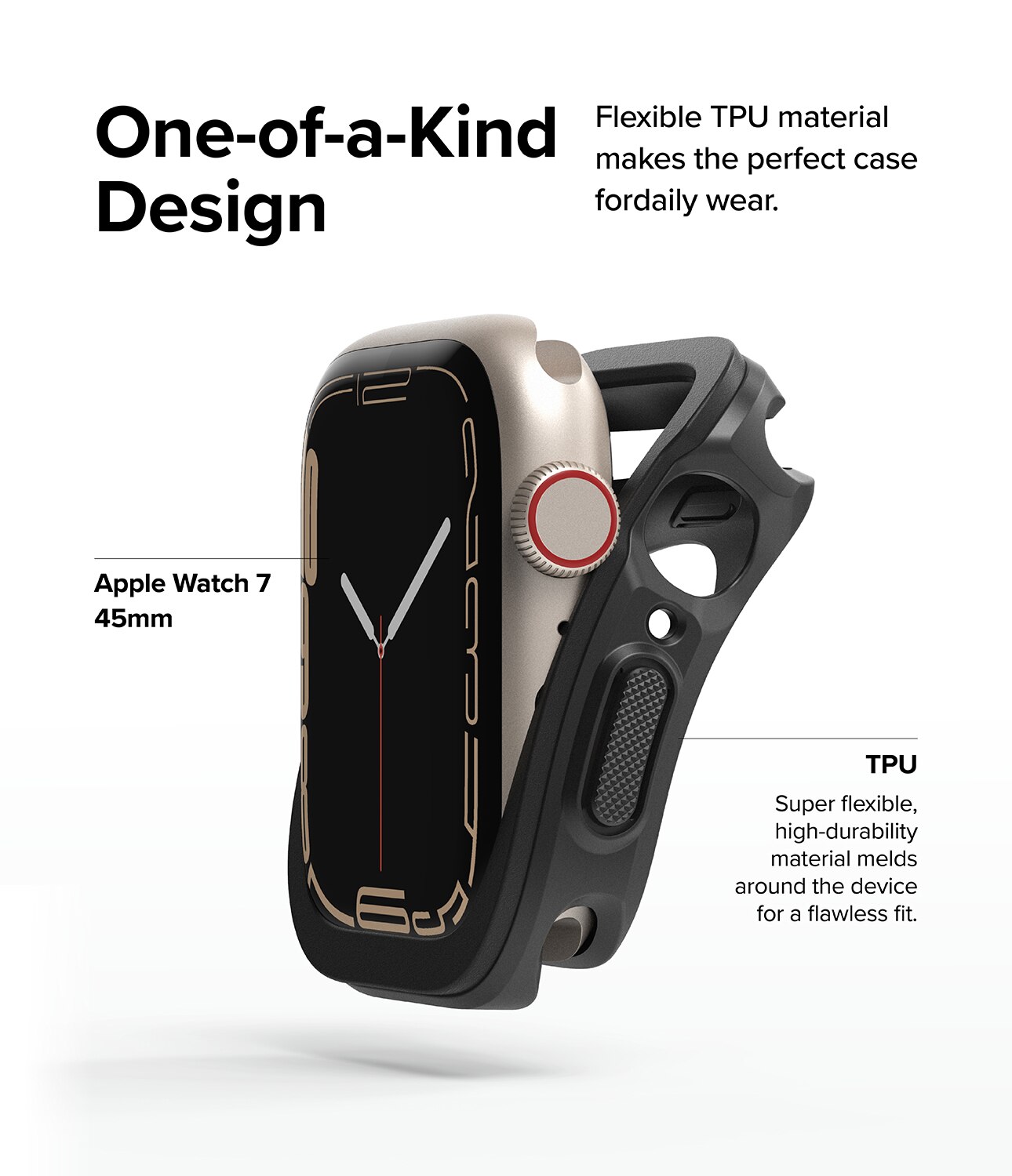 Coque Air Sports Apple Watch Series 8 45mm Black