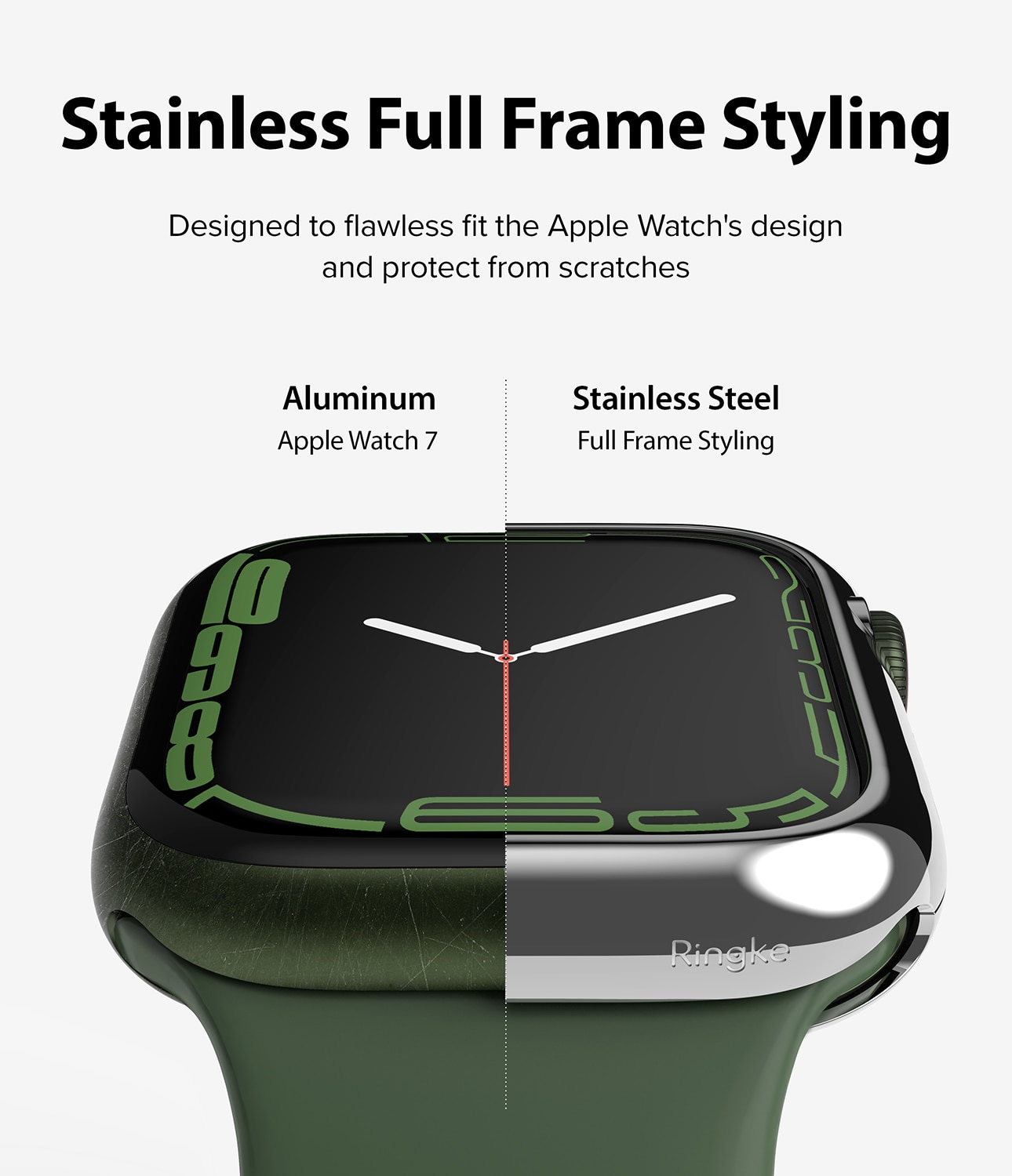 Coque Full Frame Apple Watch 41mm Series 8 Argent