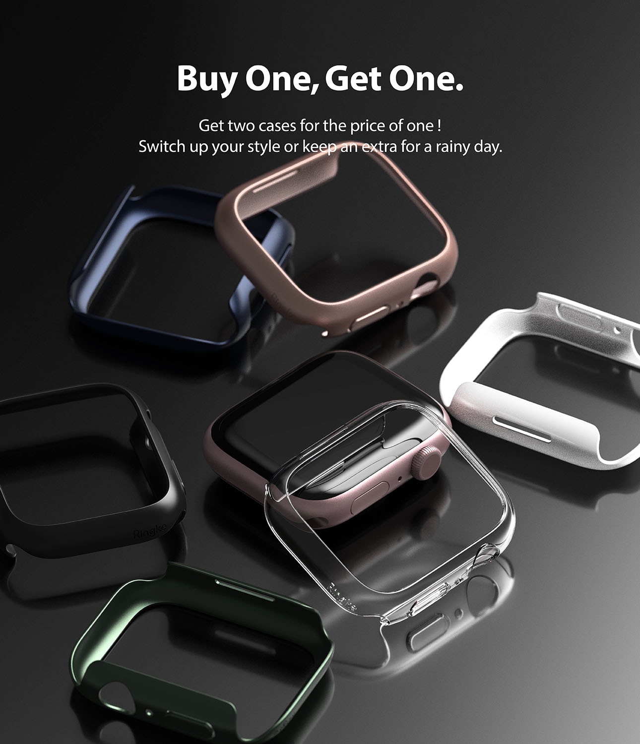 Coque Slim (2 pièces) Apple Watch Series 9 41mm, Multi-couleur / motif