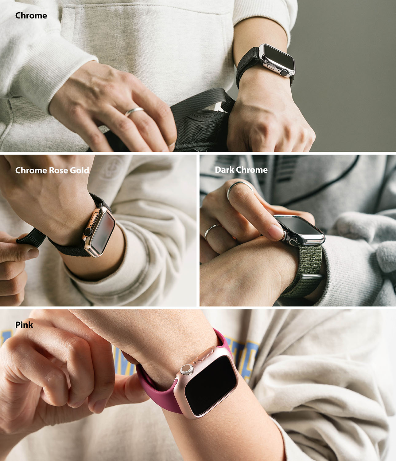 Coque Slim (2 pièces) Apple Watch Series 9 41mm, Multi-couleur / motif