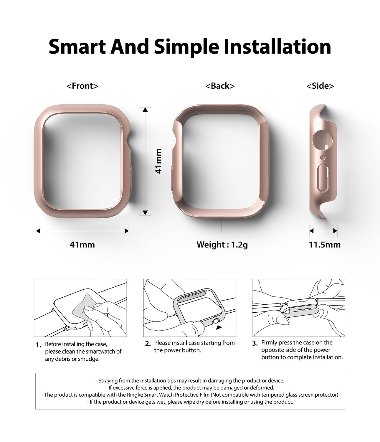 Coque Slim (2 pièces) Apple Watch Series 9 41mm, Multi-couleur / motif
