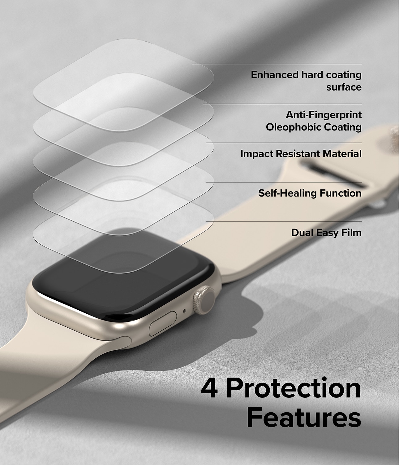 Dual Easy Screen Protector (3 pièces) Apple Watch Series 4-6 40mm