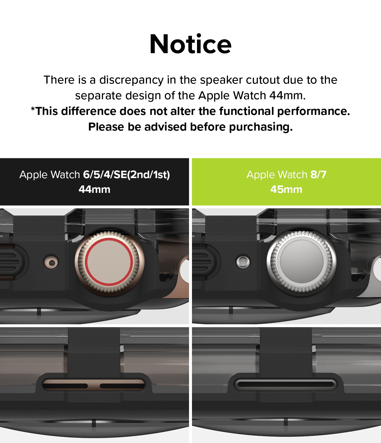 Coque Fusion Bumper Apple Watch 45mm Series 8 Black