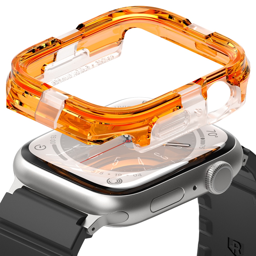 Coque Fusion Bumper Apple Watch 45mm Series 8 Neon Orange