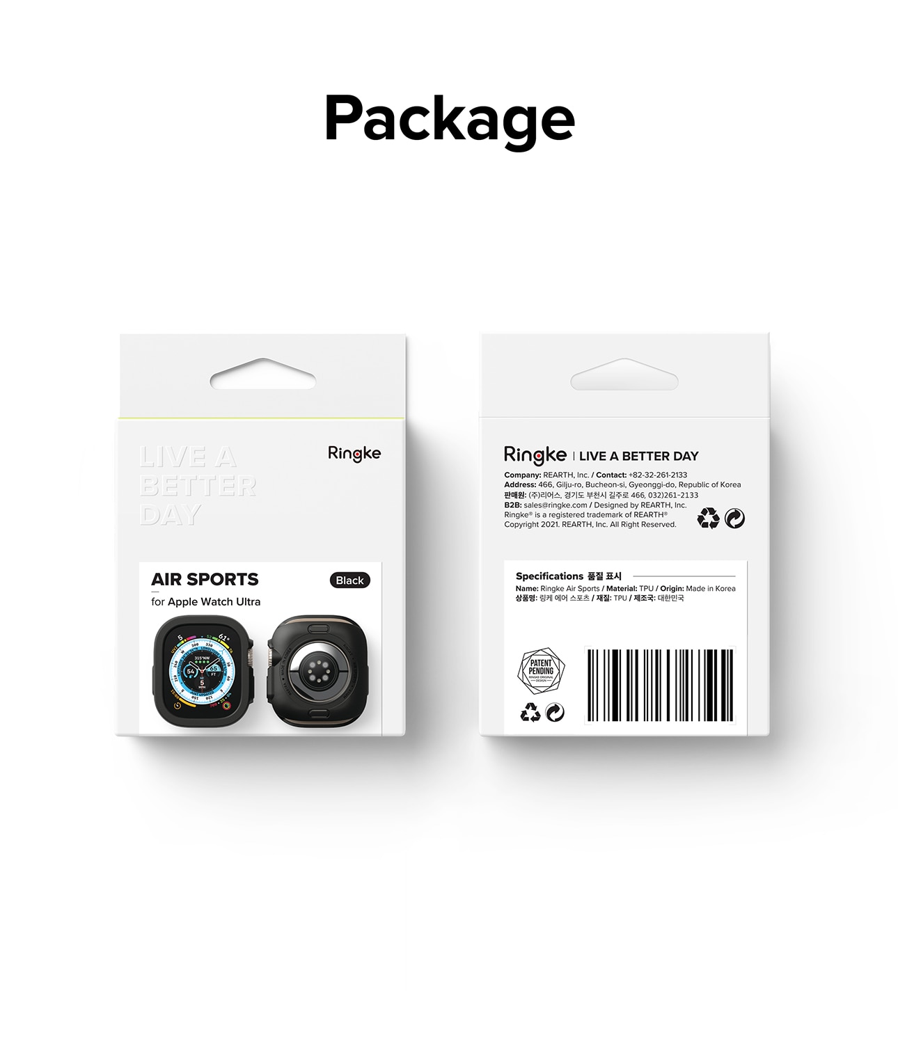 Coque Air Sports Apple Watch Ultra 49mm 1st Gen Black