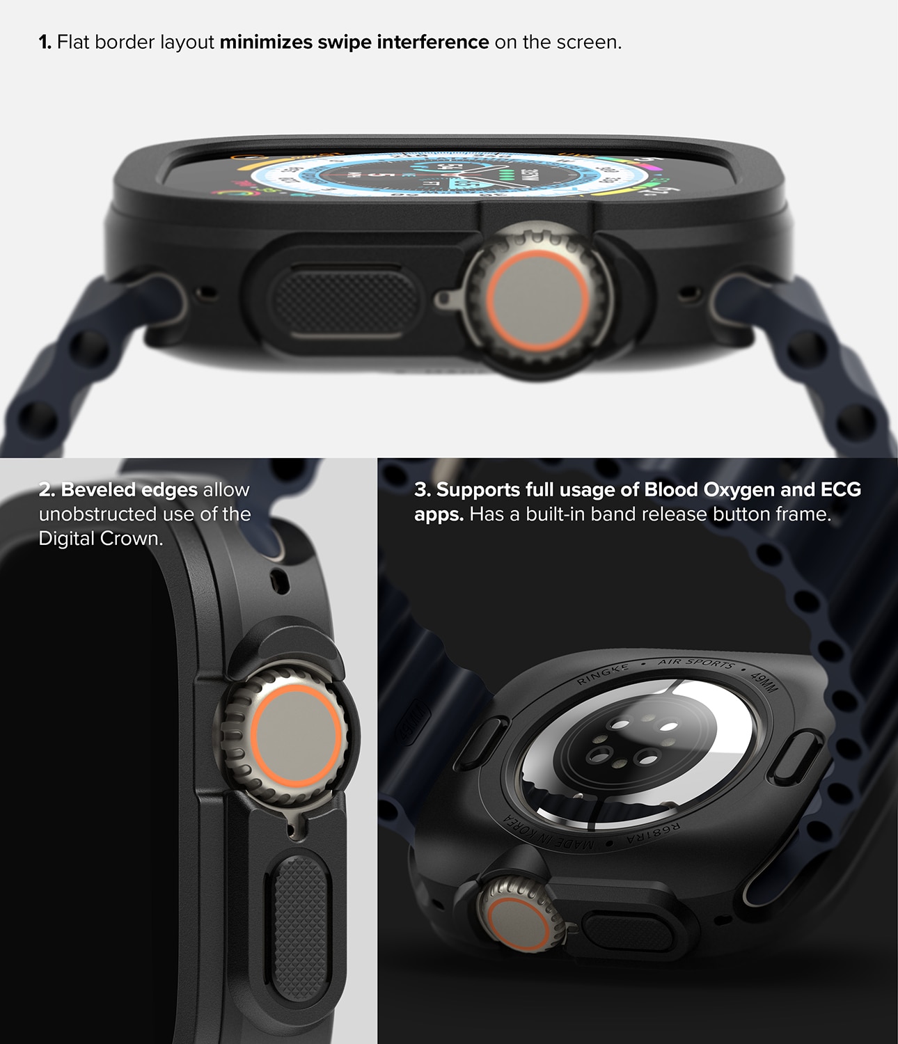 Coque Air Sports Apple Watch Ultra 49mm 1st Gen Black