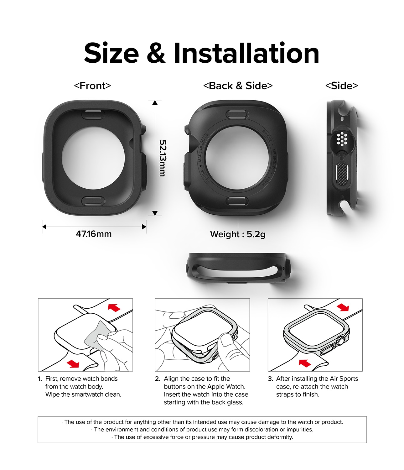 Coque Air Sports Apple Watch Ultra 49mm 1st Gen Black