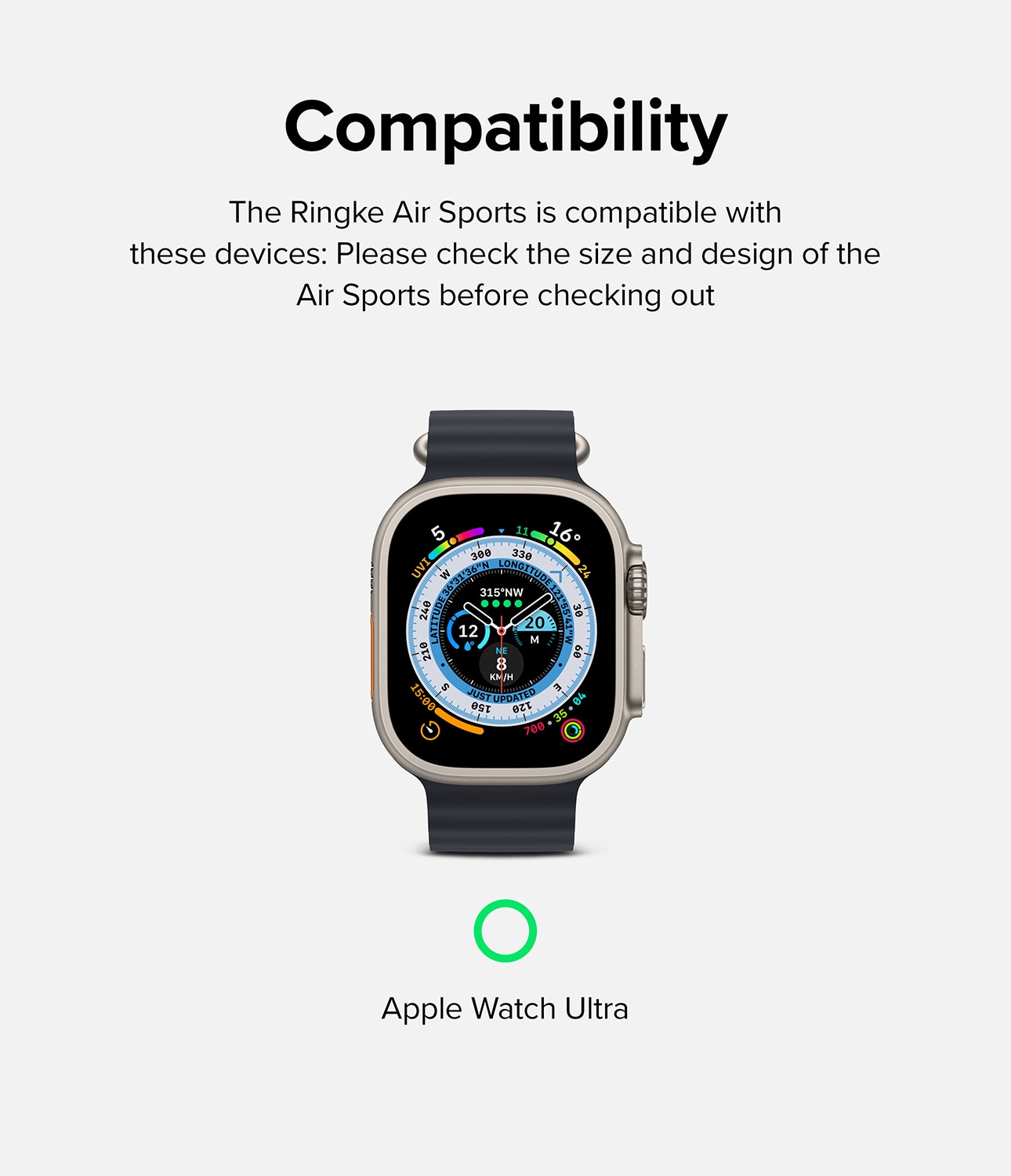 Coque Air Sports Apple Watch Ultra 49mm 1st Gen Black