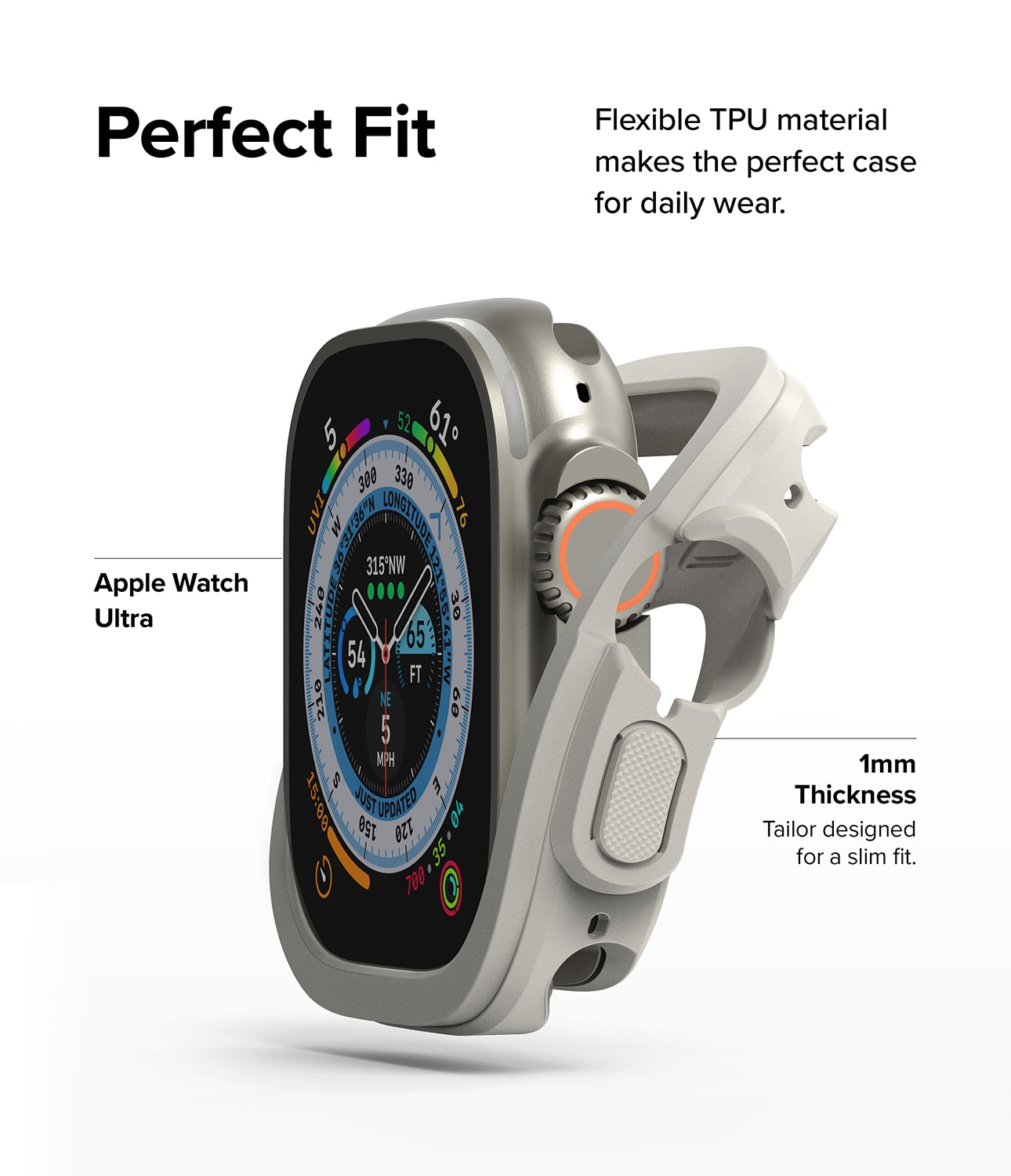Coque Air Sports Apple Watch Ultra 49mm 2nd Gen Warm Gray