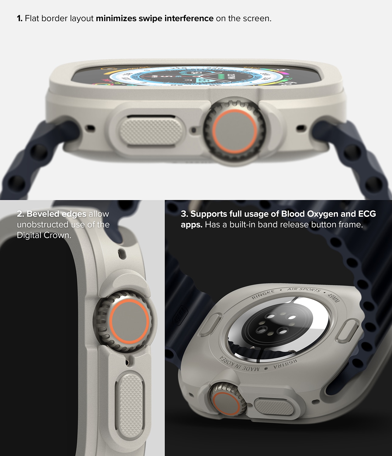 Coque Air Sports Apple Watch Ultra 49mm Warm Gray