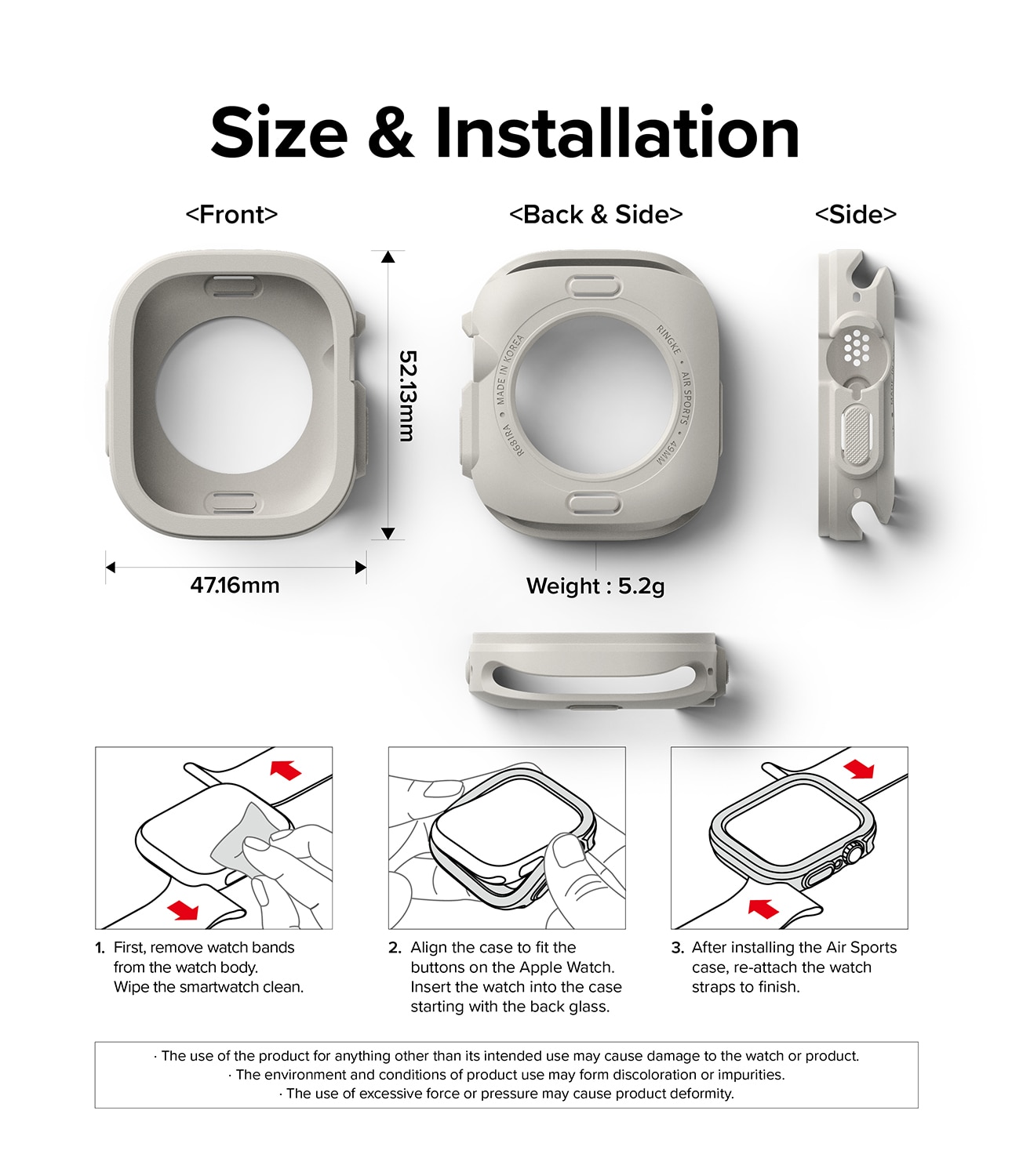 Coque Air Sports Apple Watch Ultra 49mm 2nd Gen Warm Gray
