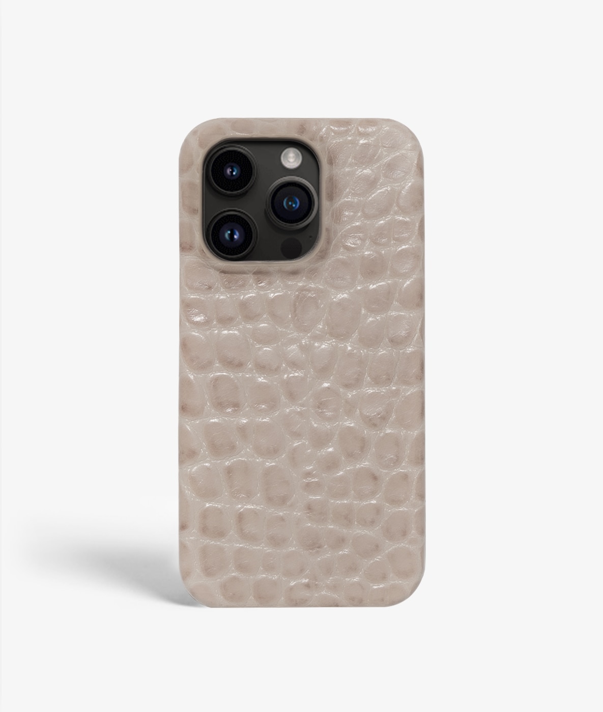 Coque iPhone 14 Pro Small Croco Gris