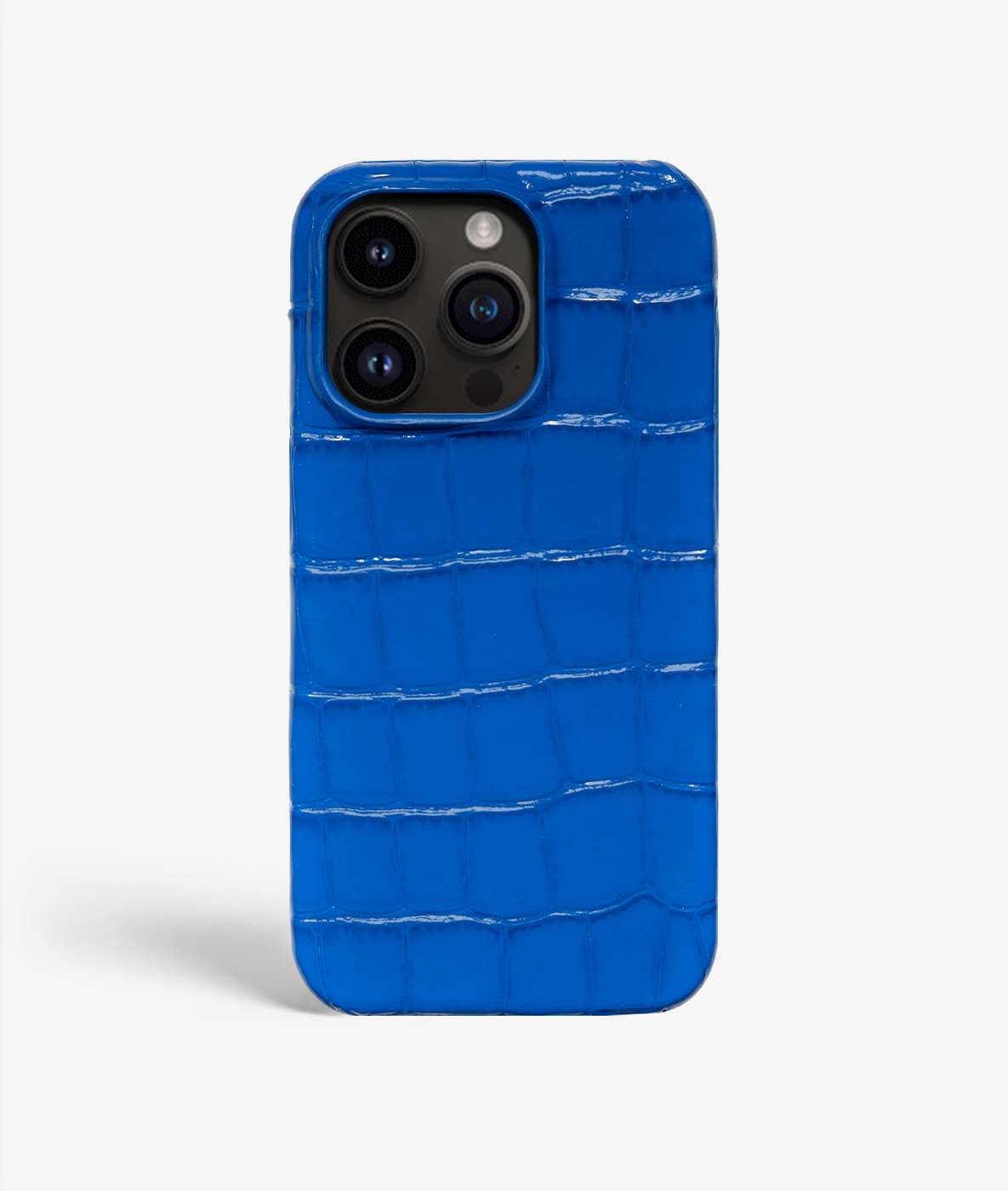 Coque iPhone 14 Pro Max Croco Bleu