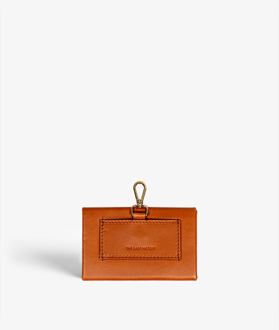 Mini Wallet Pouch Leather Vegetable Marron