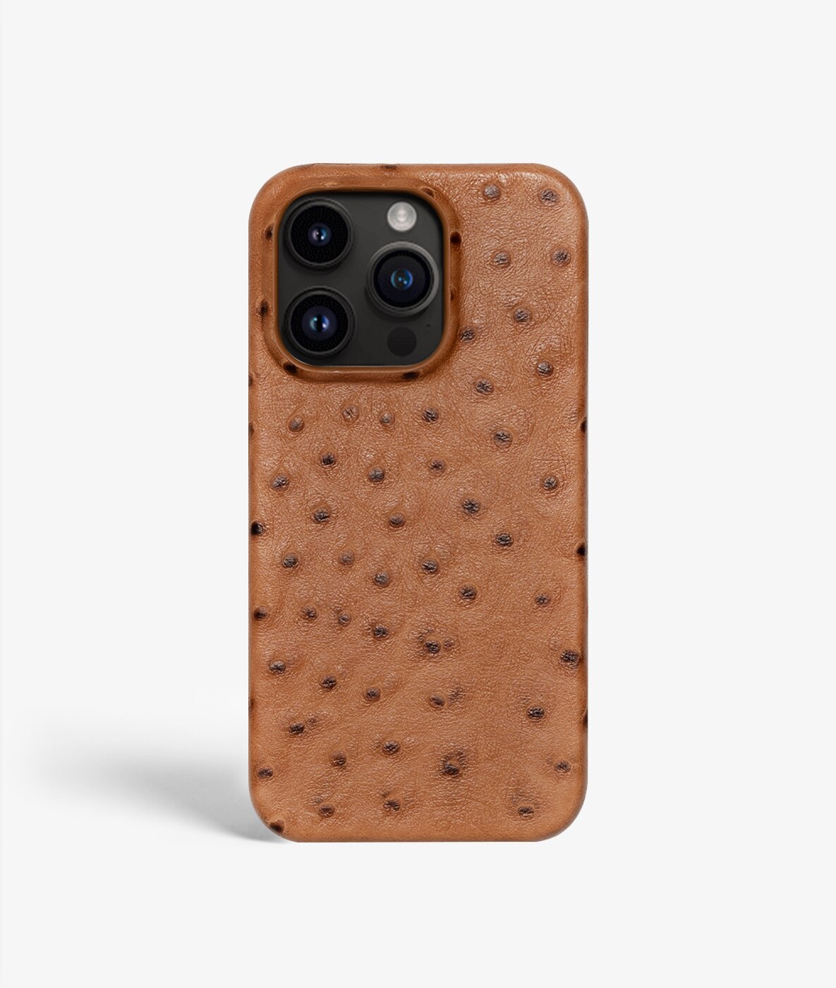 Coque iPhone 13 Pro Ostrich Marron