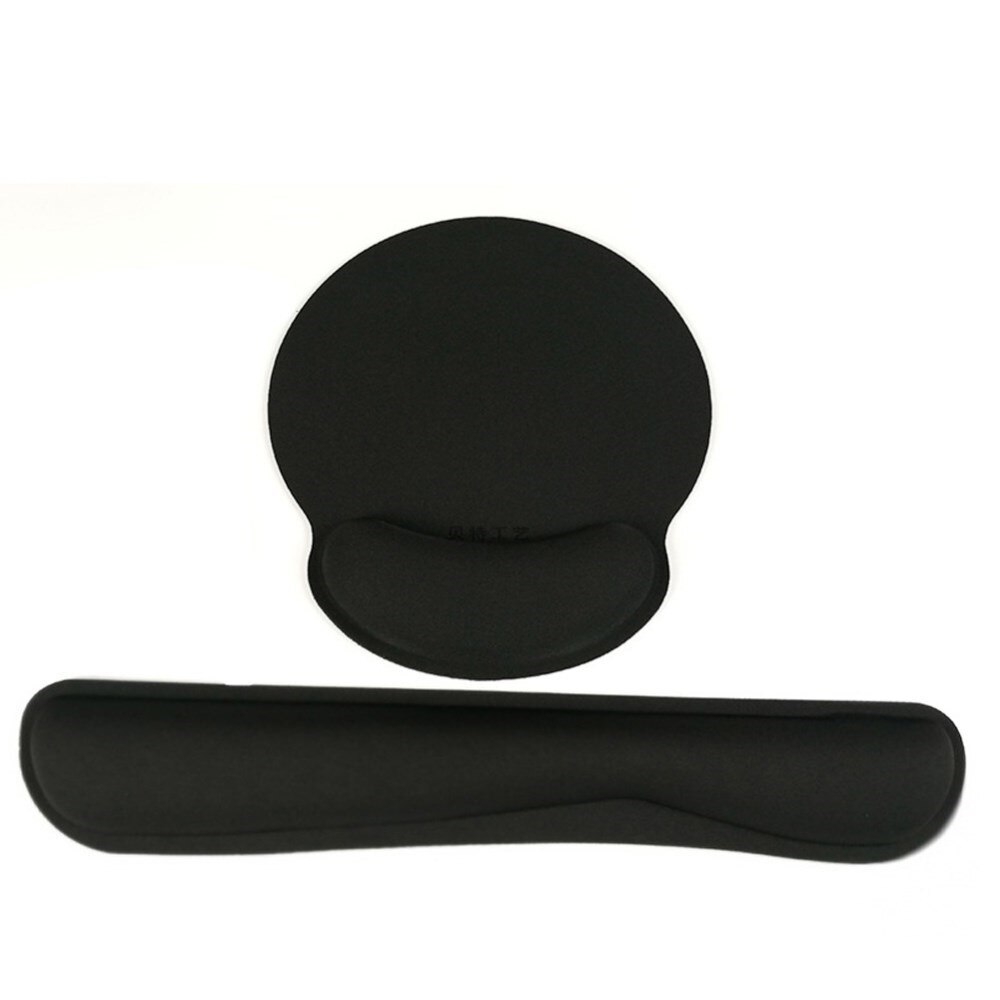 Support de poignet pour clavier et tapis de souris, noir