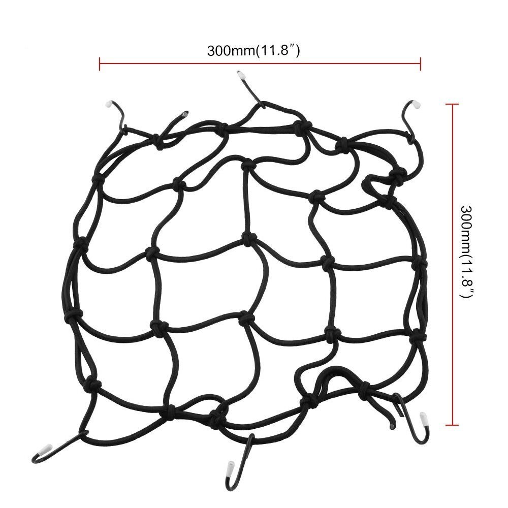 Filet à bagages pour moto, noir