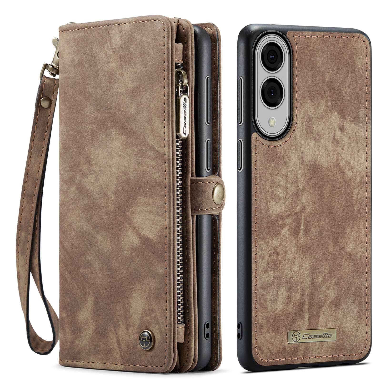 Étui portefeuille multi-cartes Samsung Galaxy S25 Edge, Marron