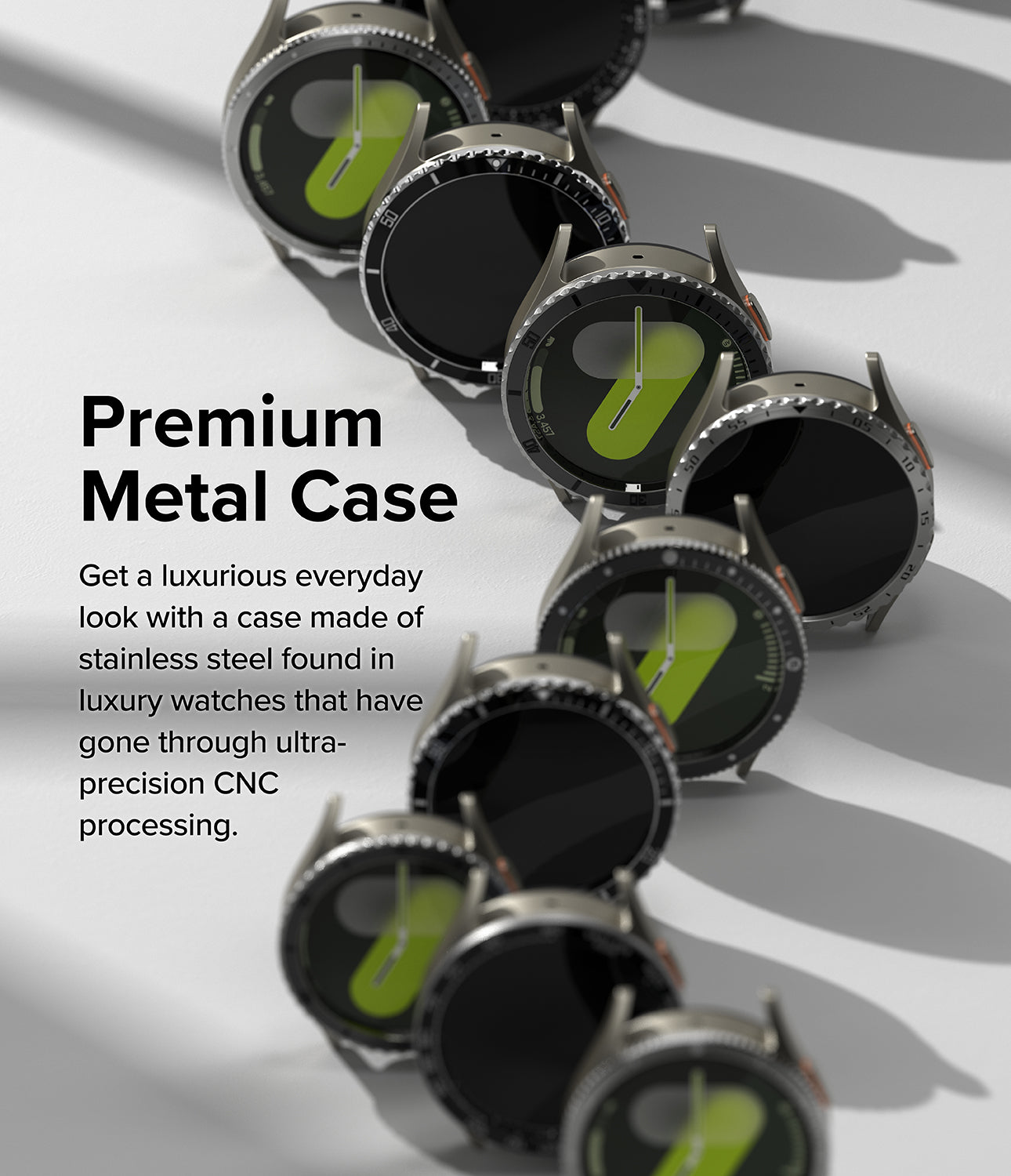 Bezel Styling + Glass Combo Samsung Galaxy Watch 7 44mm, Black