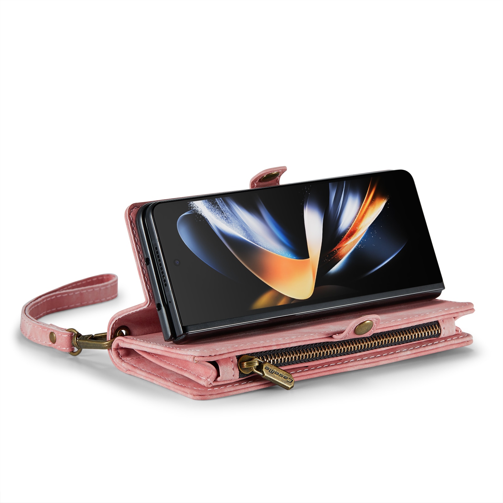 Étui portefeuille multi-cartes Samsung Galaxy Z Fold 4 Rose