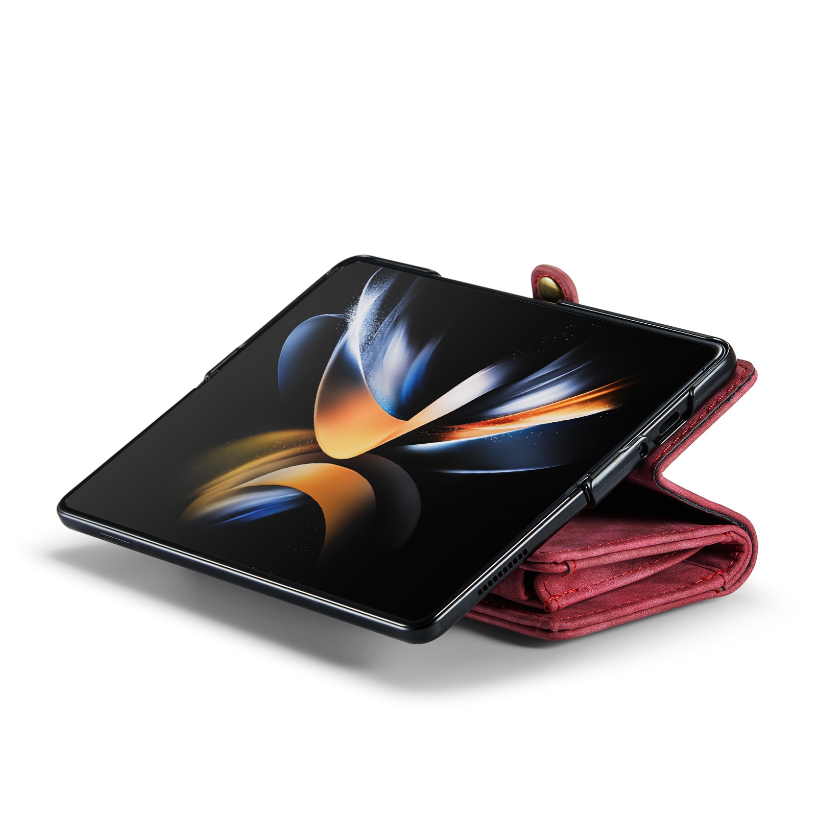 Étui portefeuille multi-cartes Samsung Galaxy Z Fold 5, rouge
