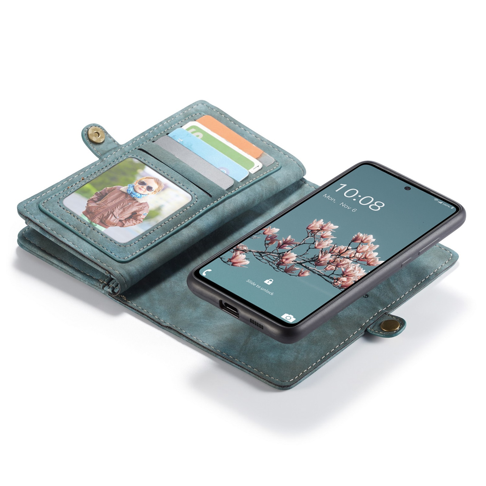 Étui portefeuille multi-cartes Samsung Galaxy A33, Bleu