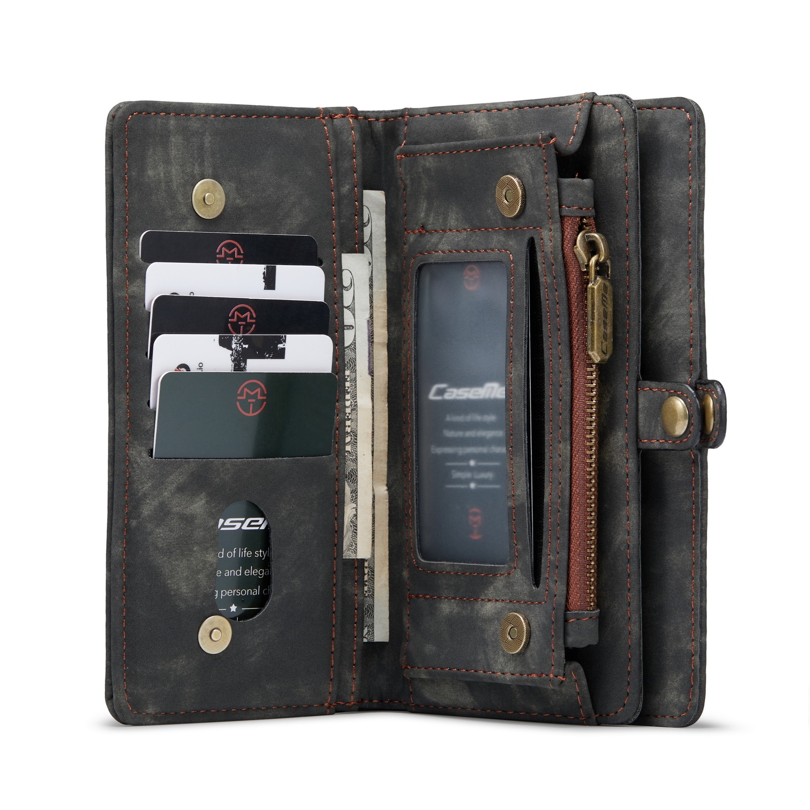 Étui portefeuille multi-cartes Samsung Galaxy S22, Gris