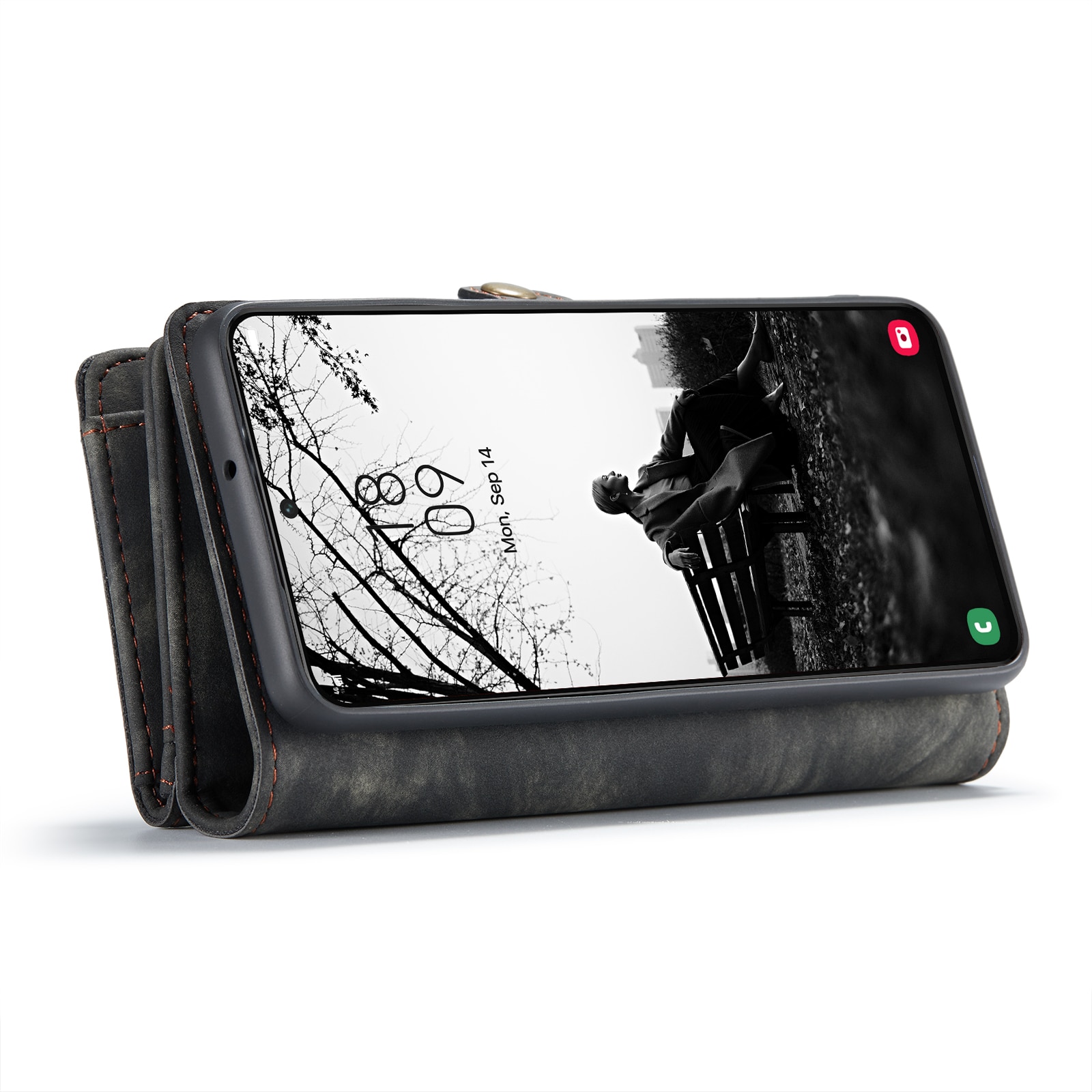 Étui portefeuille multi-cartes Samsung Galaxy S22, Gris